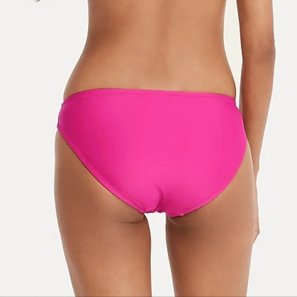 J.Crew Hipster Full Coverage Mid Rise Bikini Bottom, Xl, Pink